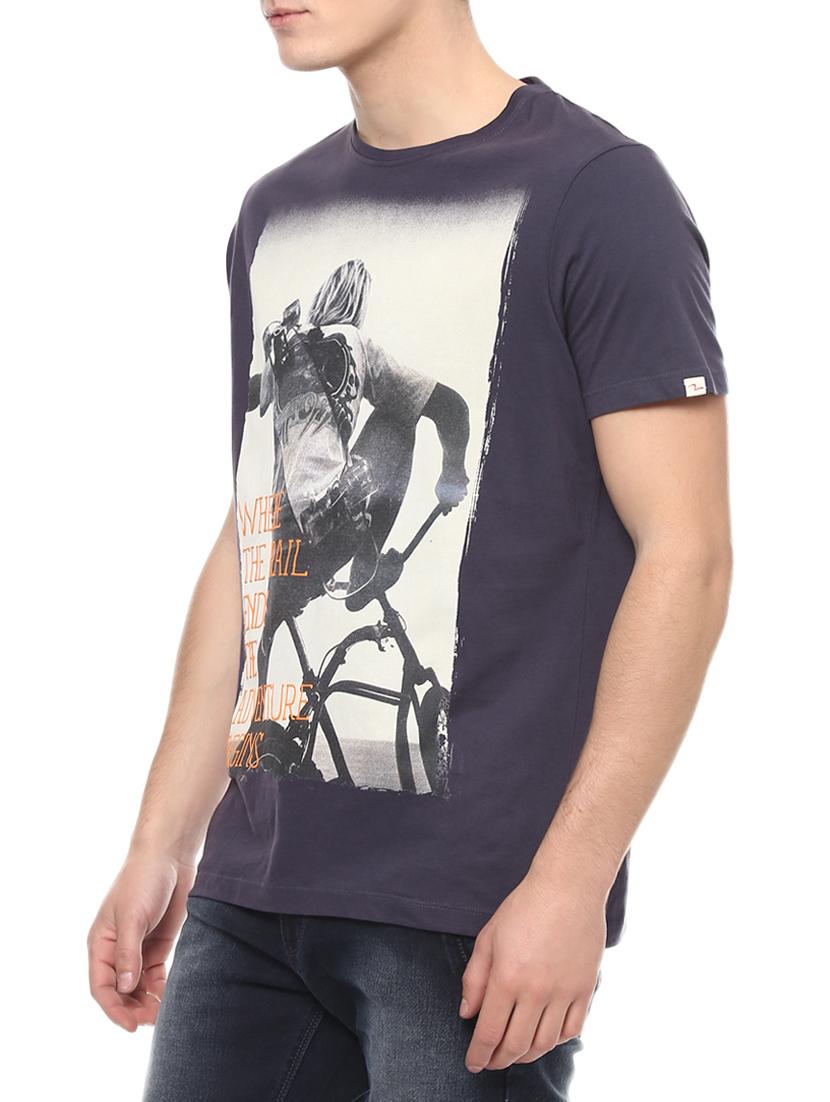 blue cotton t-shirt - 14153936 - Standard Image - 1