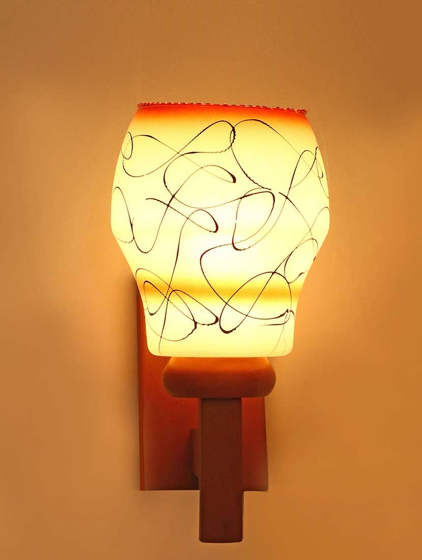 somil designer glass wall lamp (colorful, hand decorative) wh26 - 14154872 -  Standard Image - 1