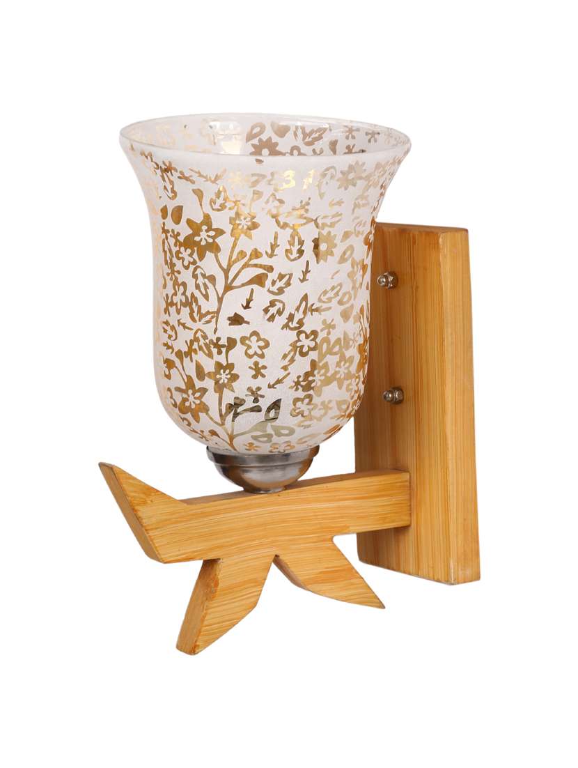 somil vintage glass wall lamp (hand decorative with golden somil design) a13 - 14154892 -  Standard Image - 1