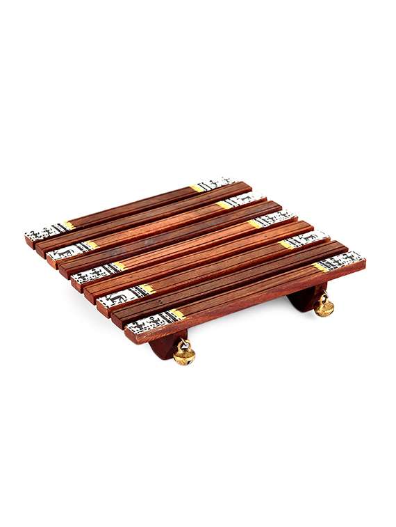 ghungroo table coaster with warli work