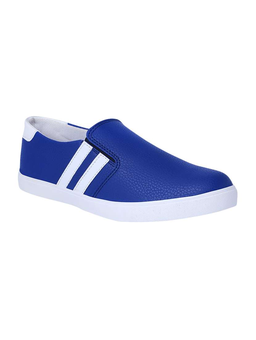 blue Leatherette casual slipon