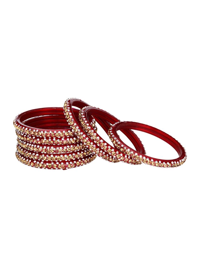 multi colored glass bangle combo - 14159166 -  Standard Image - 1