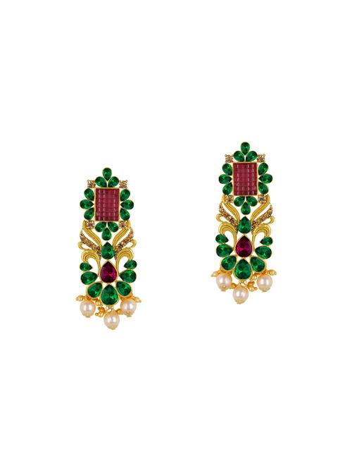 multi colored metal chandelier earrings - 14161671 - Standard Image - 0