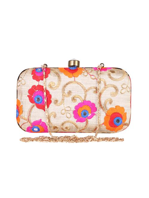 beige metal  clutch - 14170565 -  Standard Image - 0