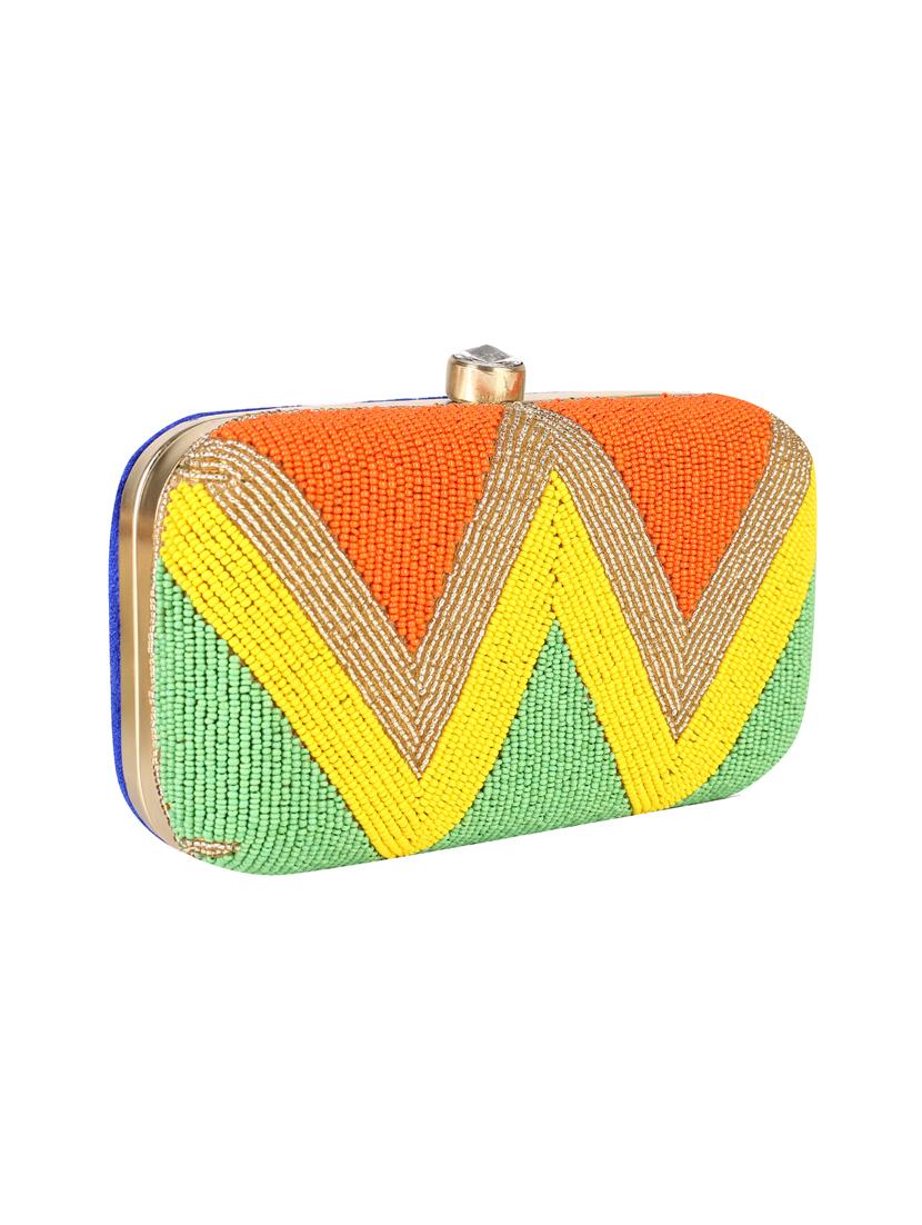 mutli colored metal clutch - 14170567 - Standard Image - 4