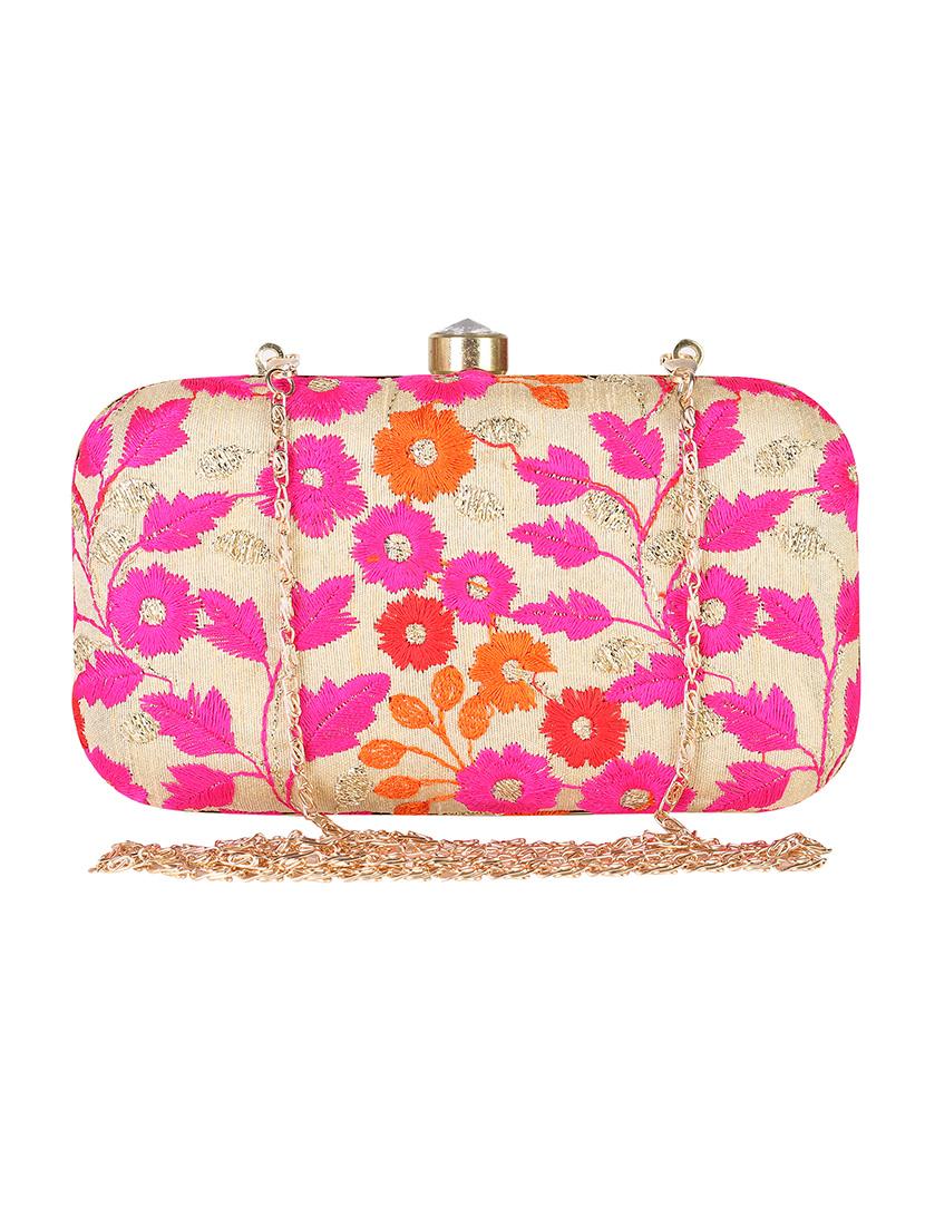 pink metal clutch - 14170568 - Zoom Image - 0