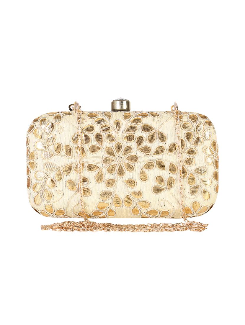 beige metal  clutch - 14170569 -  Zoom Image - 0