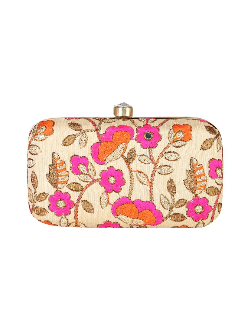 pink metal clutch - 14170571 - Standard Image - 1