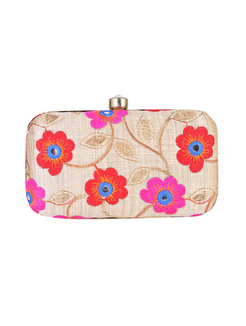 beige metal clutch - 14170572 - Standard Image - 1