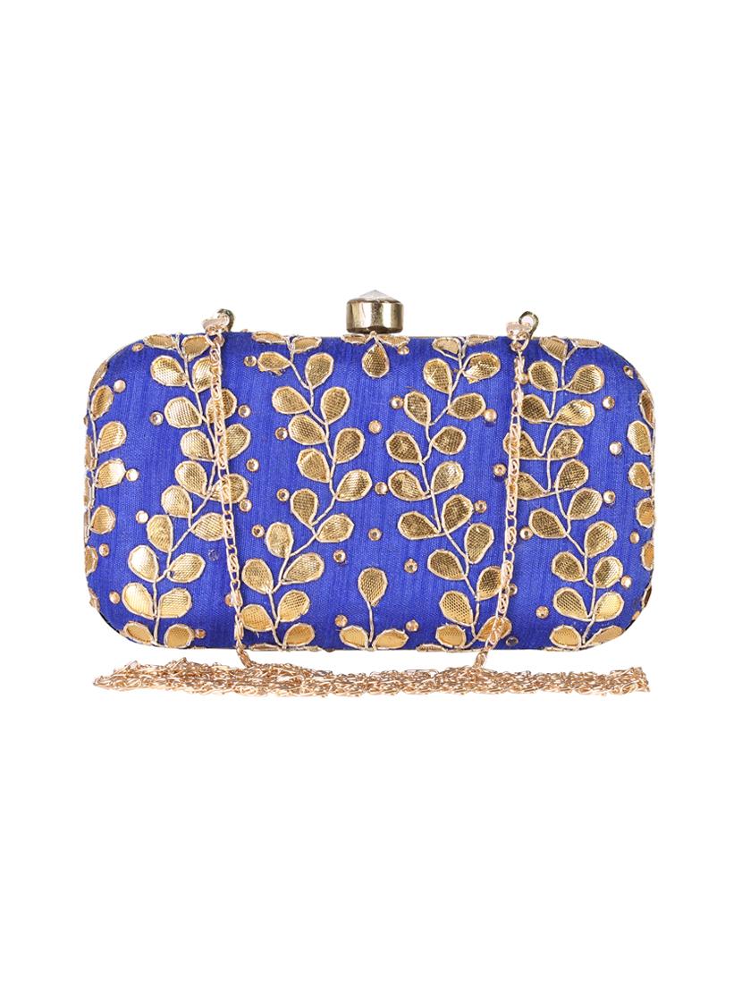 blue metal  clutch - 14170575 -  Zoom Image - 0
