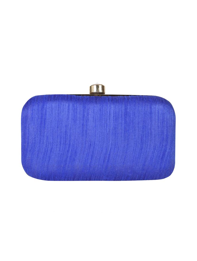 blue metal clutch - 14170575 - Standard Image - 1
