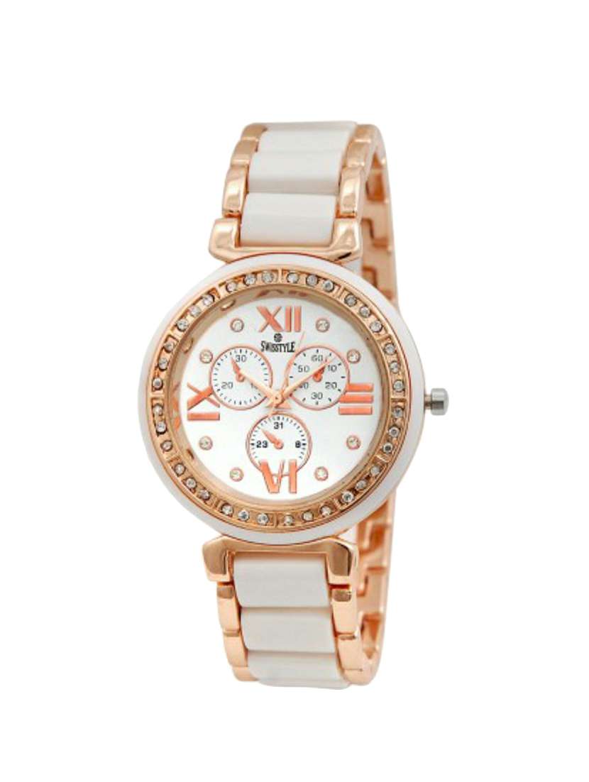 swisstyle stainless steel round dial anolog watch - 14172745 -  Standard Image - 4