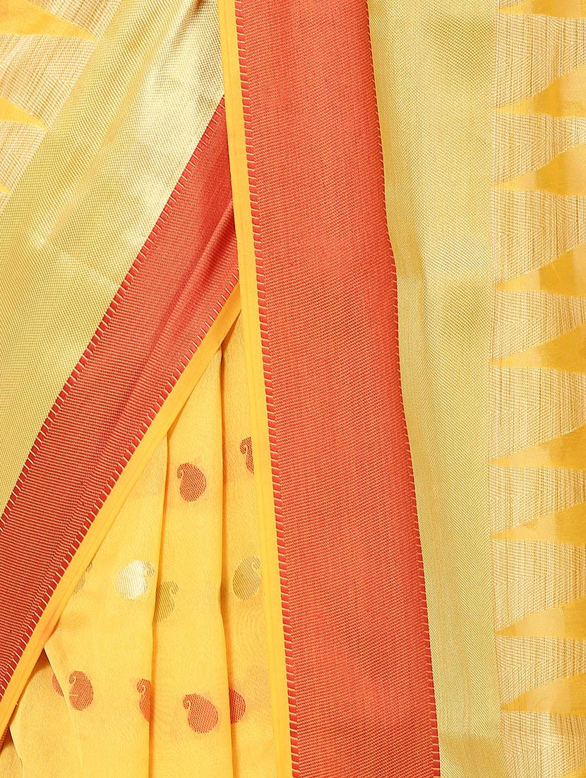 temple bordered banarasi saree with blouse - 14173644 - Standard Image - 1