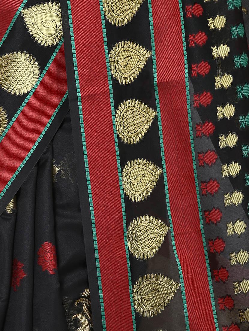 zari motifs woven saree with blouse - 14173647 - Standard Image - 1