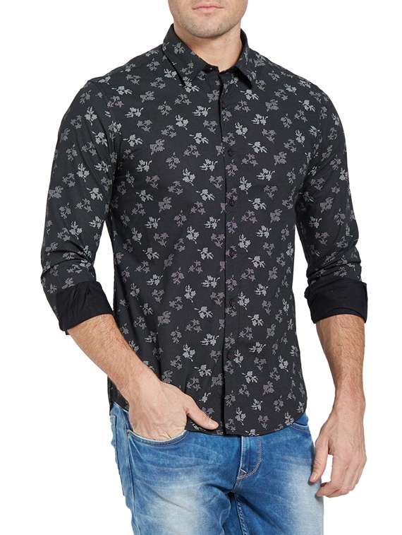black cotton casual shirt