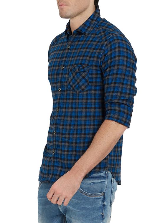 blue cotton casual shirt - 14181589 -  Standard Image - 1