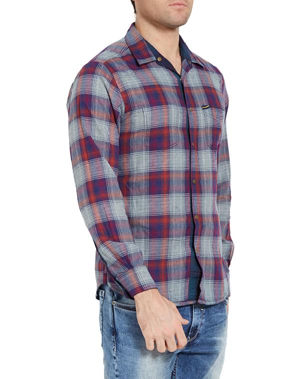 red cotton casual shirt - 14181598 - Standard Image - 1