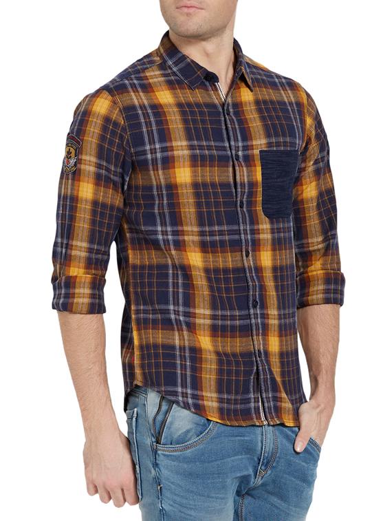 yellow cotton casual shirt - 14181600 -  Standard Image - 1