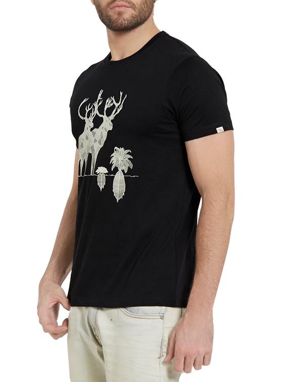 black cotton t-shirt - 14181637 - Standard Image - 1