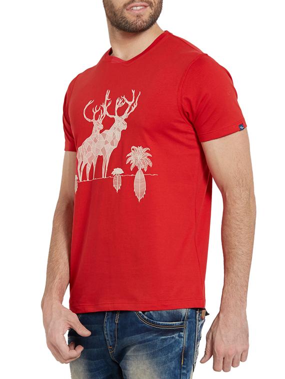 red cotton t-shirt - 14181638 - Standard Image - 1