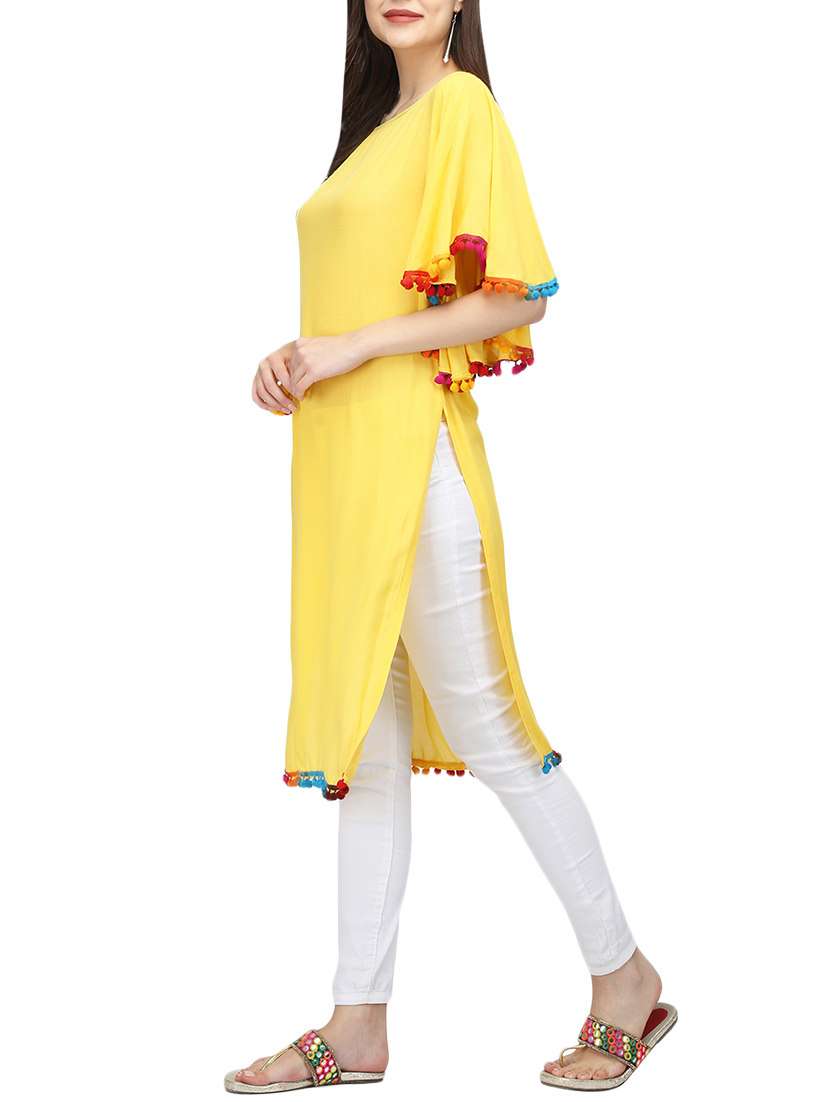 Straight Bat Wing Kurta - 14182900 -  Standard Image - 1