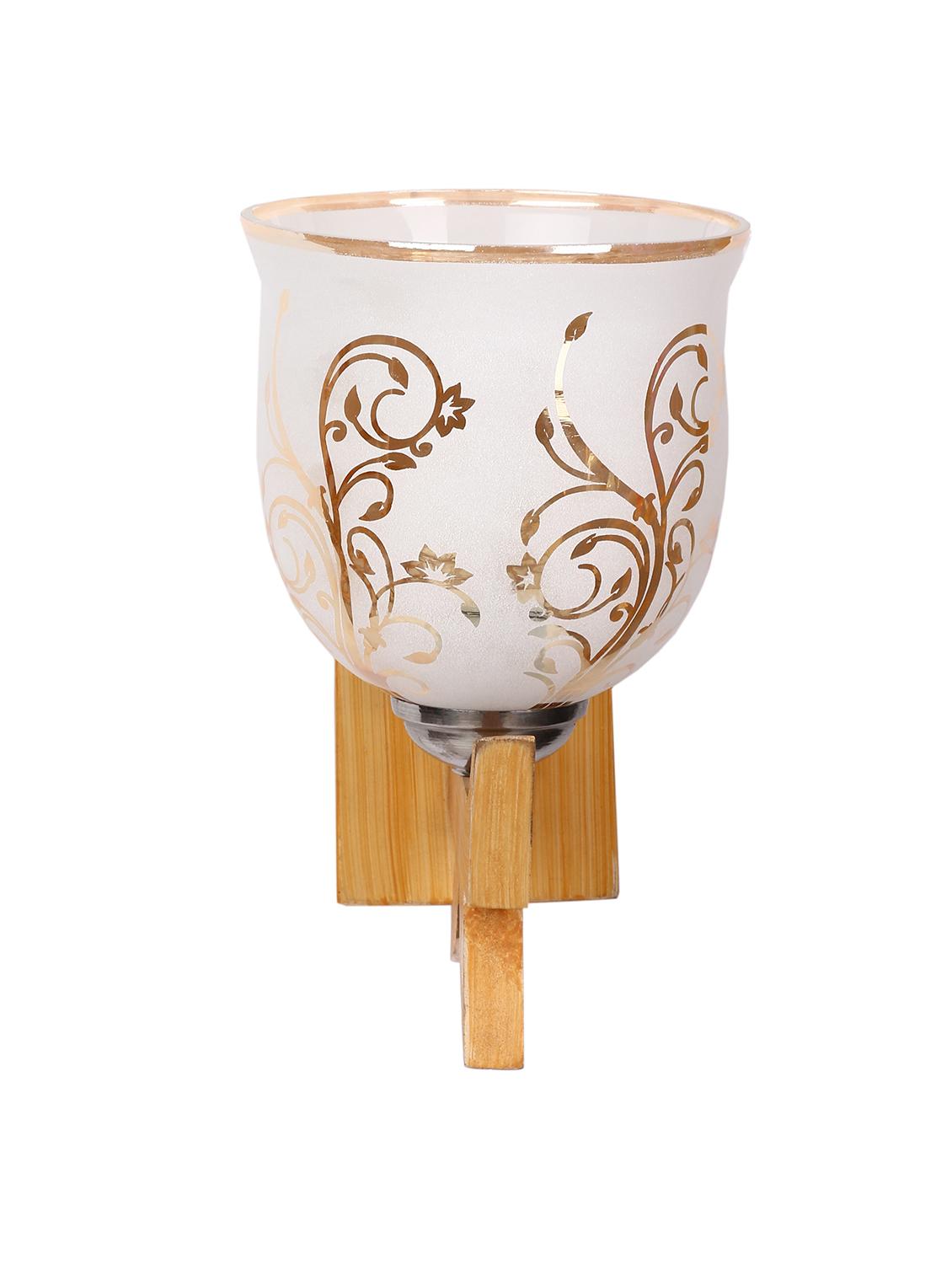 somil vintage glass wall lamp (hand decorative with golden design) set of 2- a26 - 14184933 - Standard Image - 4
