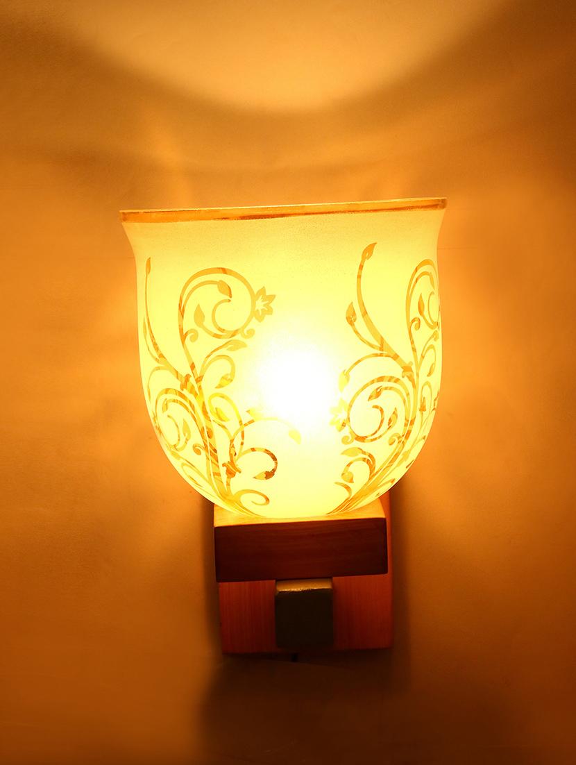 somil vintage glass wall lamp (hand decorative with golden design) set of 4 a35 - 14184942 - Standard Image - 1