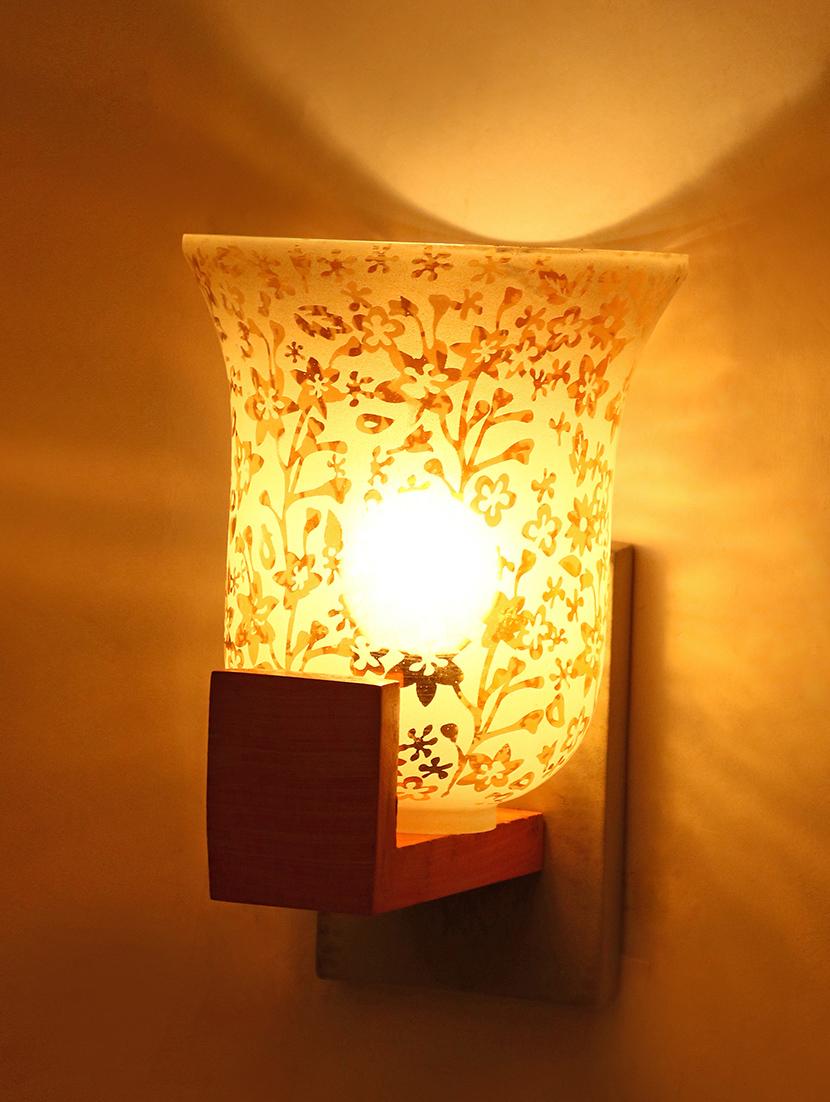 somil vintage glass wall lamp (hand decorative with golden design) set of 4 a38 - 14184945 -  Standard Image - 1