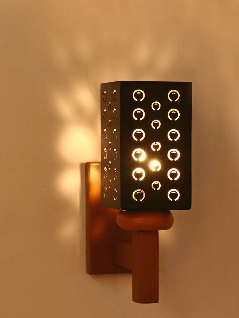 somil designer wooden wall lamp (set of 2)- aa30 - 14184955 -  Standard Image - 1