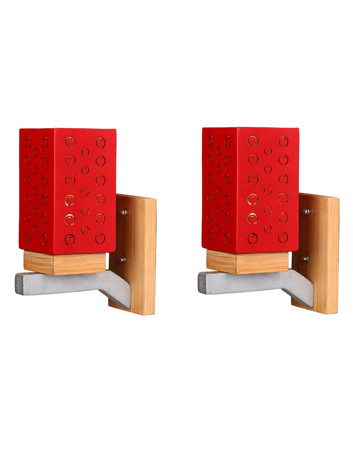somil designer wooden wall lamp (set of 2)- aa38 - 14184963 - Standard Image - 1