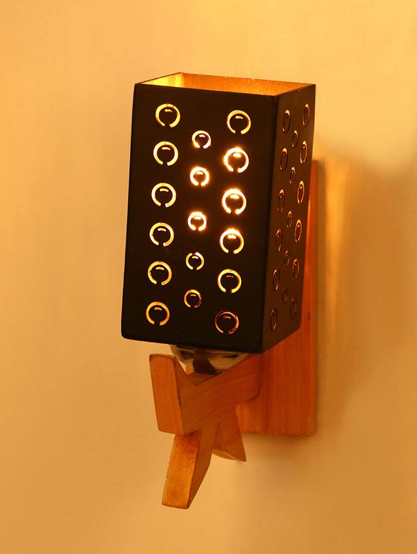 somil designer wooden wall lamp (set of 4)- aa72 - 14184997 -  Standard Image - 1