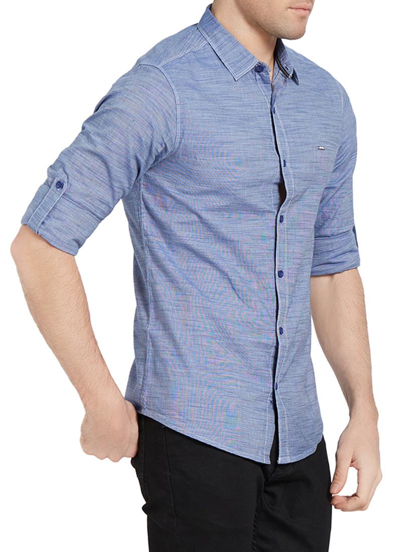 blue cotton casual shirt - 14191571 -  Standard Image - 1
