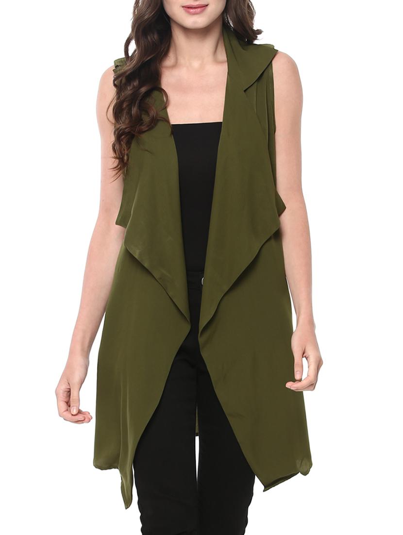 dark green crepe shrug - 14192791 - Standard Image - 1