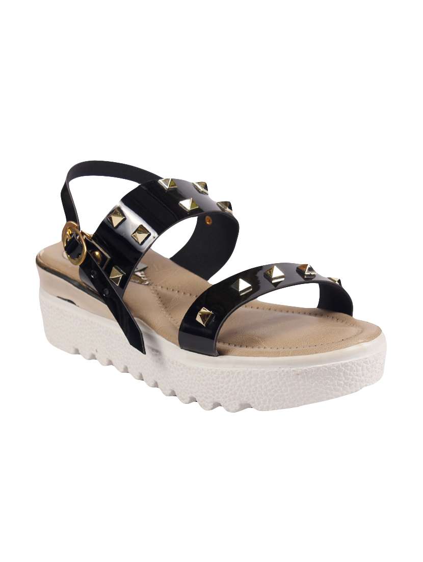 black platforms wedge
