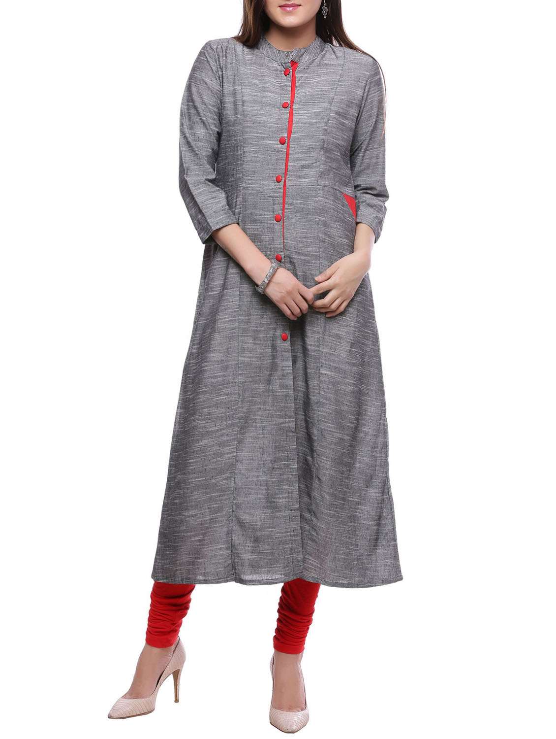 a-line melange kurta