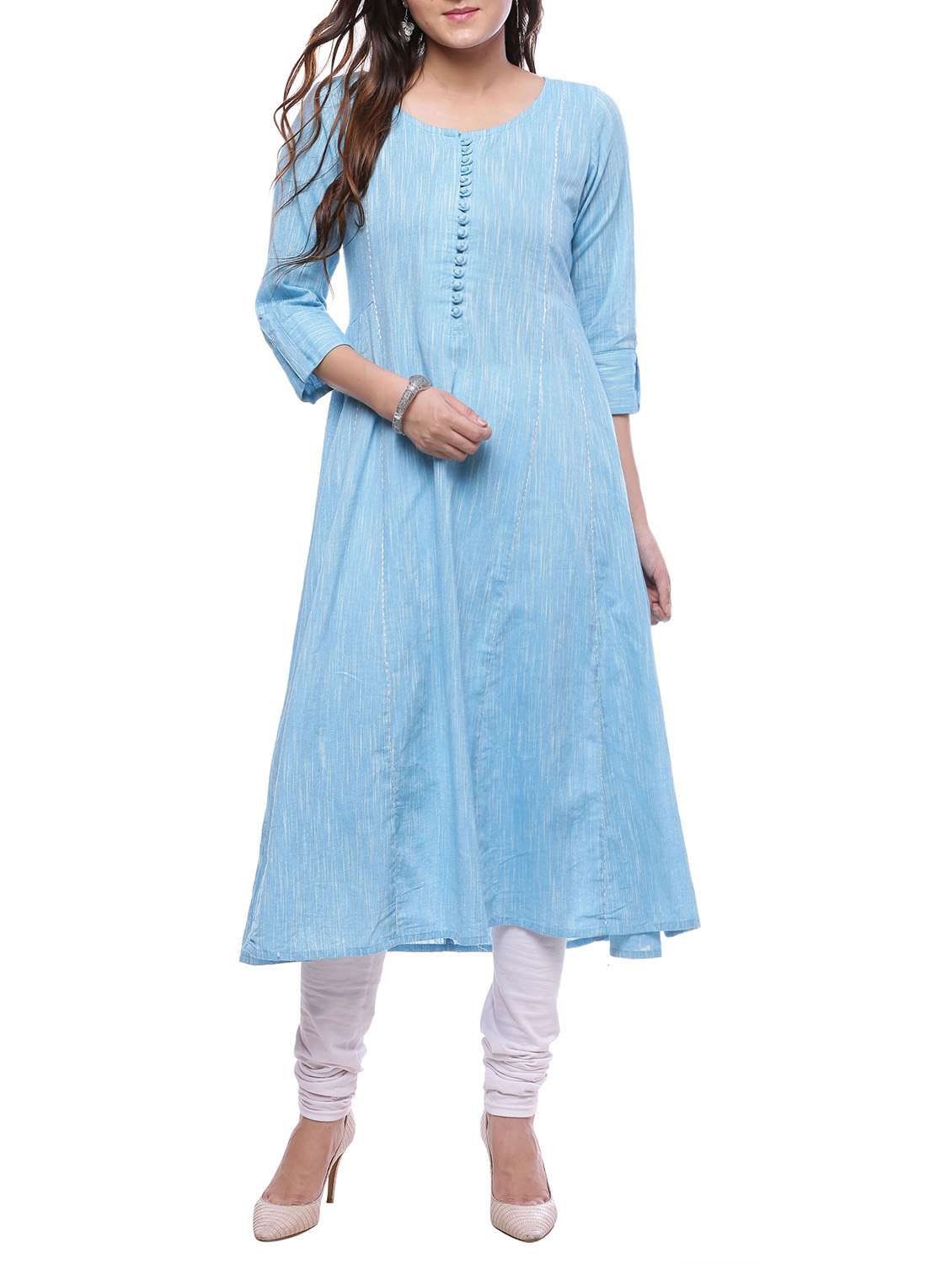 a-line melange kurta