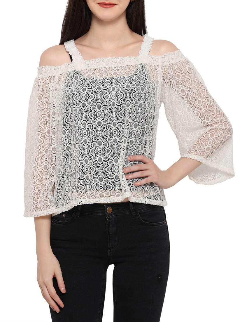 women's straight shoulder strap top