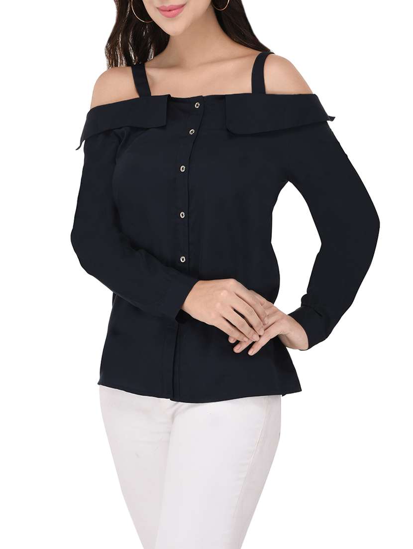 solid navy blue regular shirt - 14213961 -  Standard Image - 1