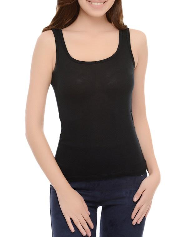 black cotton tank tee - 14214498 - Zoom Image - 0
