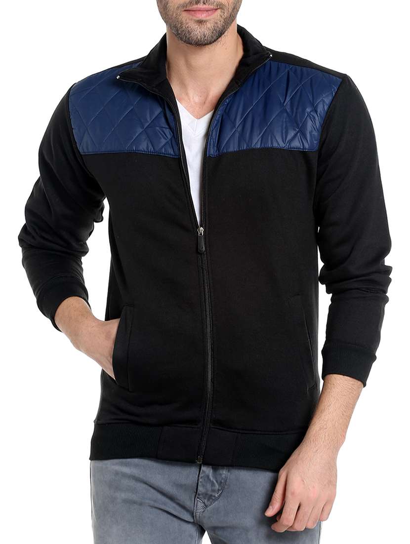 black color block casual jacket
