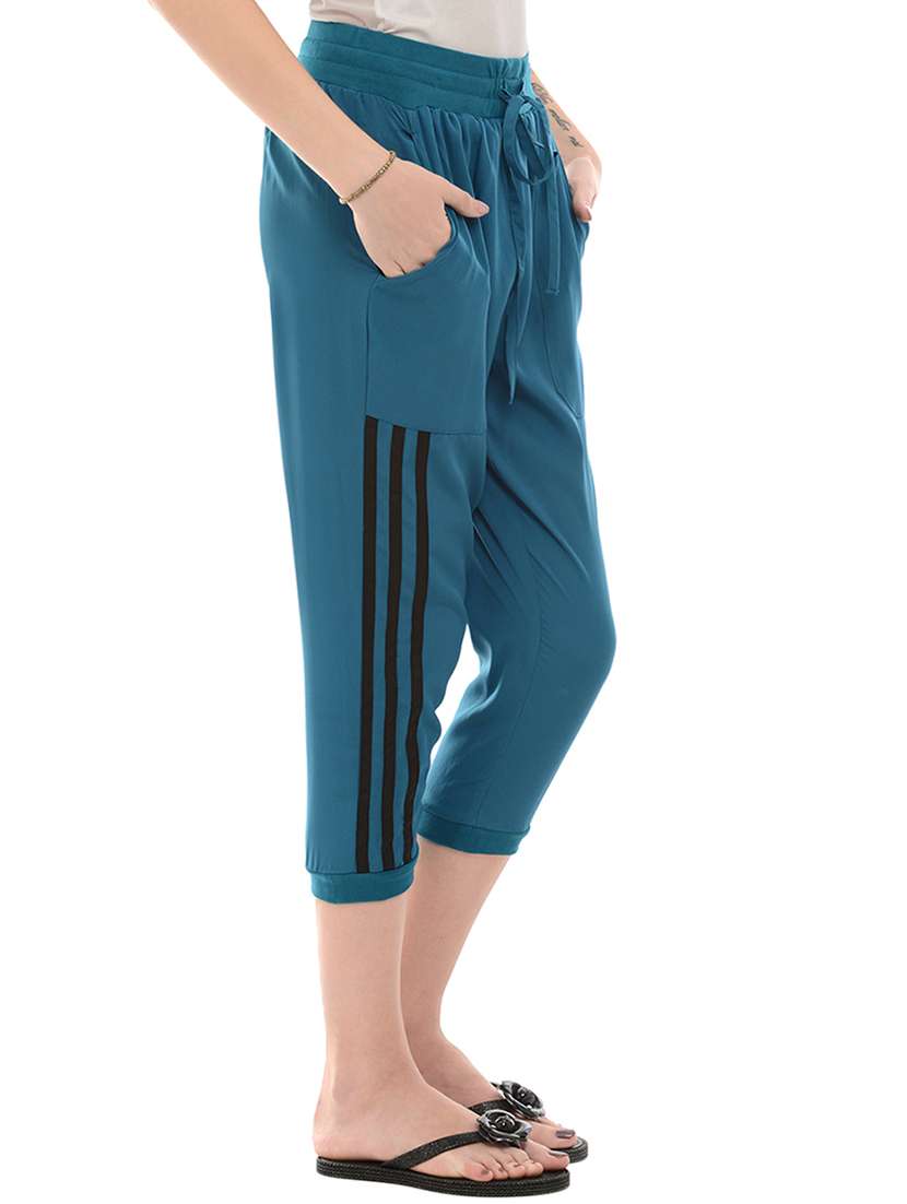 blue polyester capri - 14222433 -  Standard Image - 1