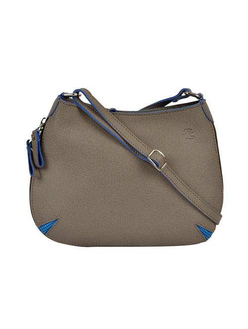grey solid regular sling bag - 14225117 - Standard Image - 0