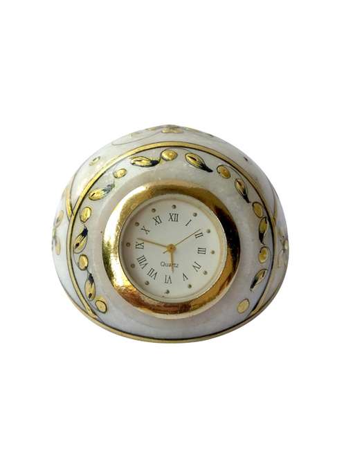 luxurious gold work table clock - 14225800 - Standard Image - 0