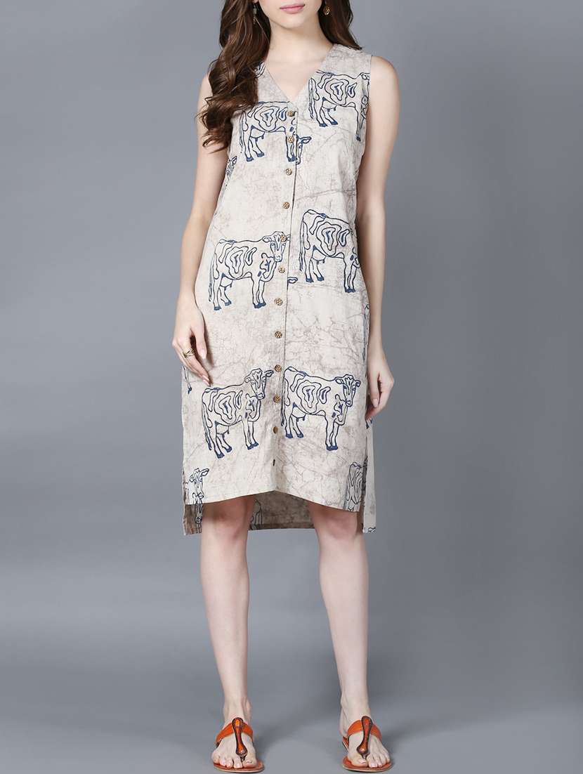 indibox dabu hand block printed dress