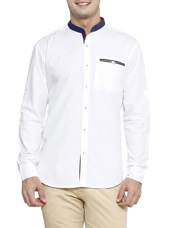 mens solid casual shirt - 14229089 - Zoom Image - 0