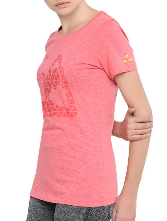 pink cotton casual tee - 14234114 - Standard Image - 1