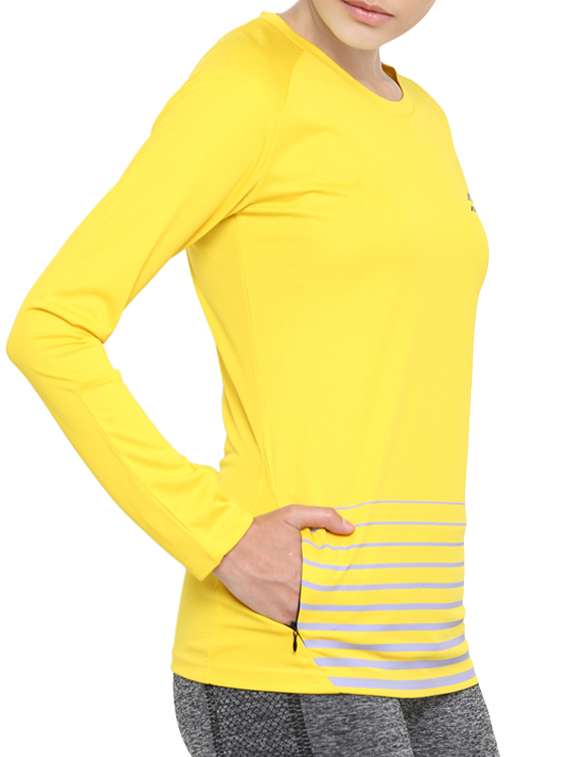 Yellow Printed Casual Tee - 14234117 -  Standard Image - 1