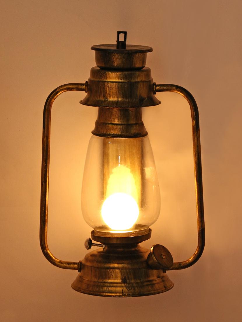 somil antique wall mount lantern lamp with glass hand decorated - 14236177 - Standard Image - 1