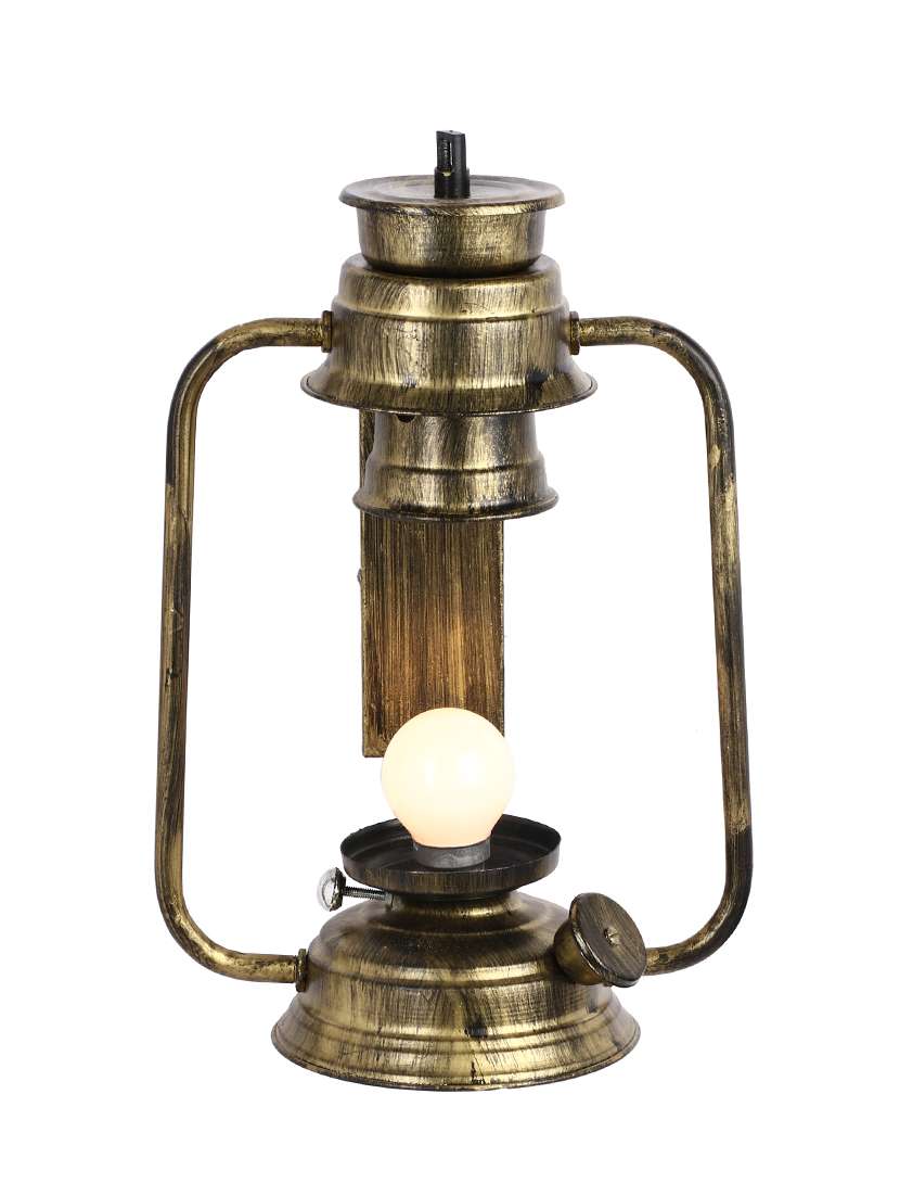 somil antique wall mount lantern lamp with glass hand decorated - 14236178 -  Standard Image - 4