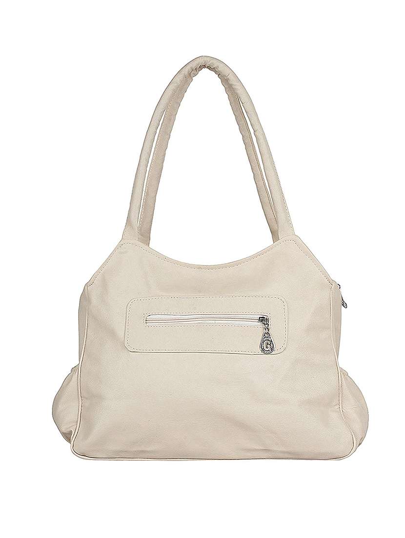 beige leatherette  regular handbag - 14236430 -  Standard Image - 1